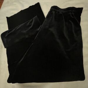 Size 14 R & K Evening black velour wide legged  super soft pull on dress pants